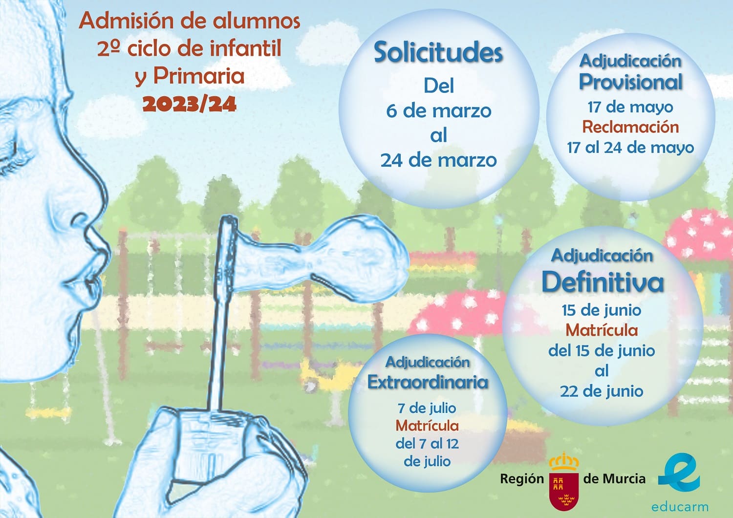 INFOGRAFÍA FECHAS ADMISIONES INFANTIL Y PRIMARIA 2023-24 (2)